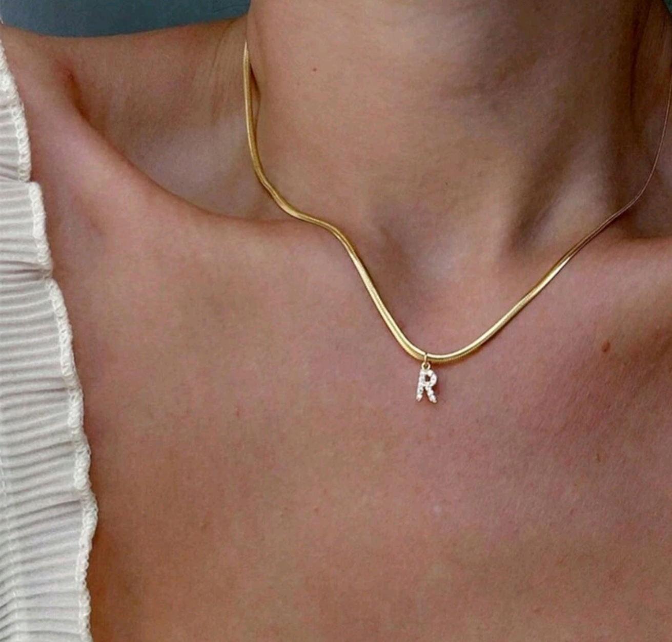 Snake Letter Necklace