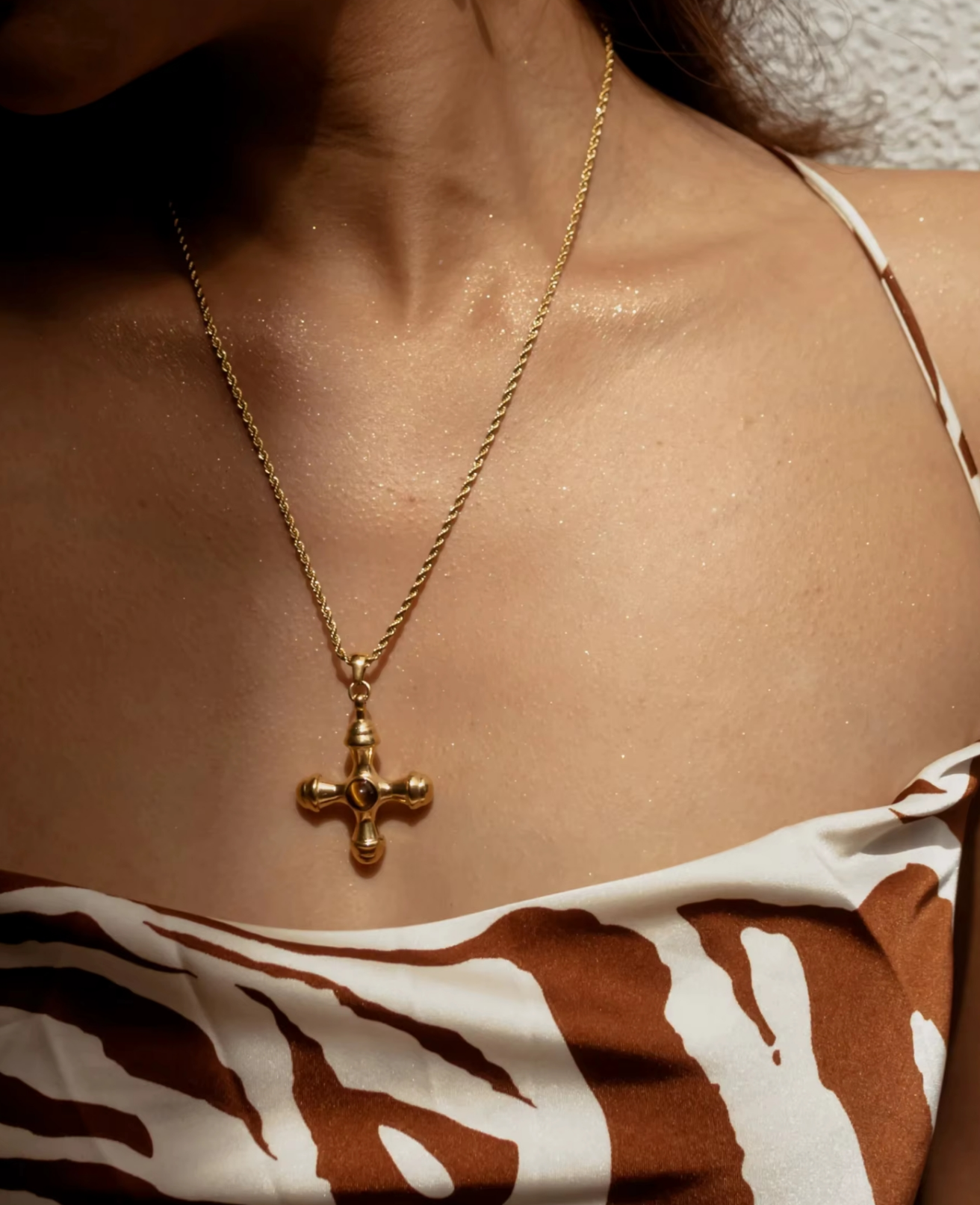 Cross Black Necklace