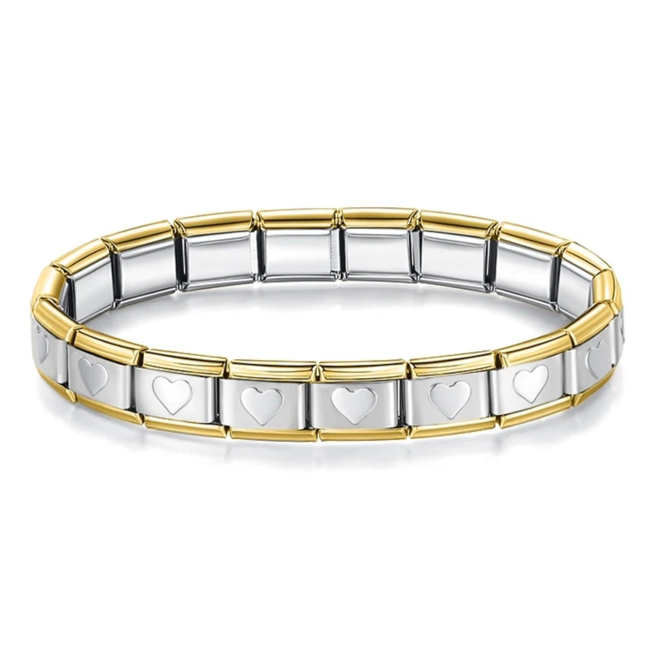 Elastic Print Charm Bracelet