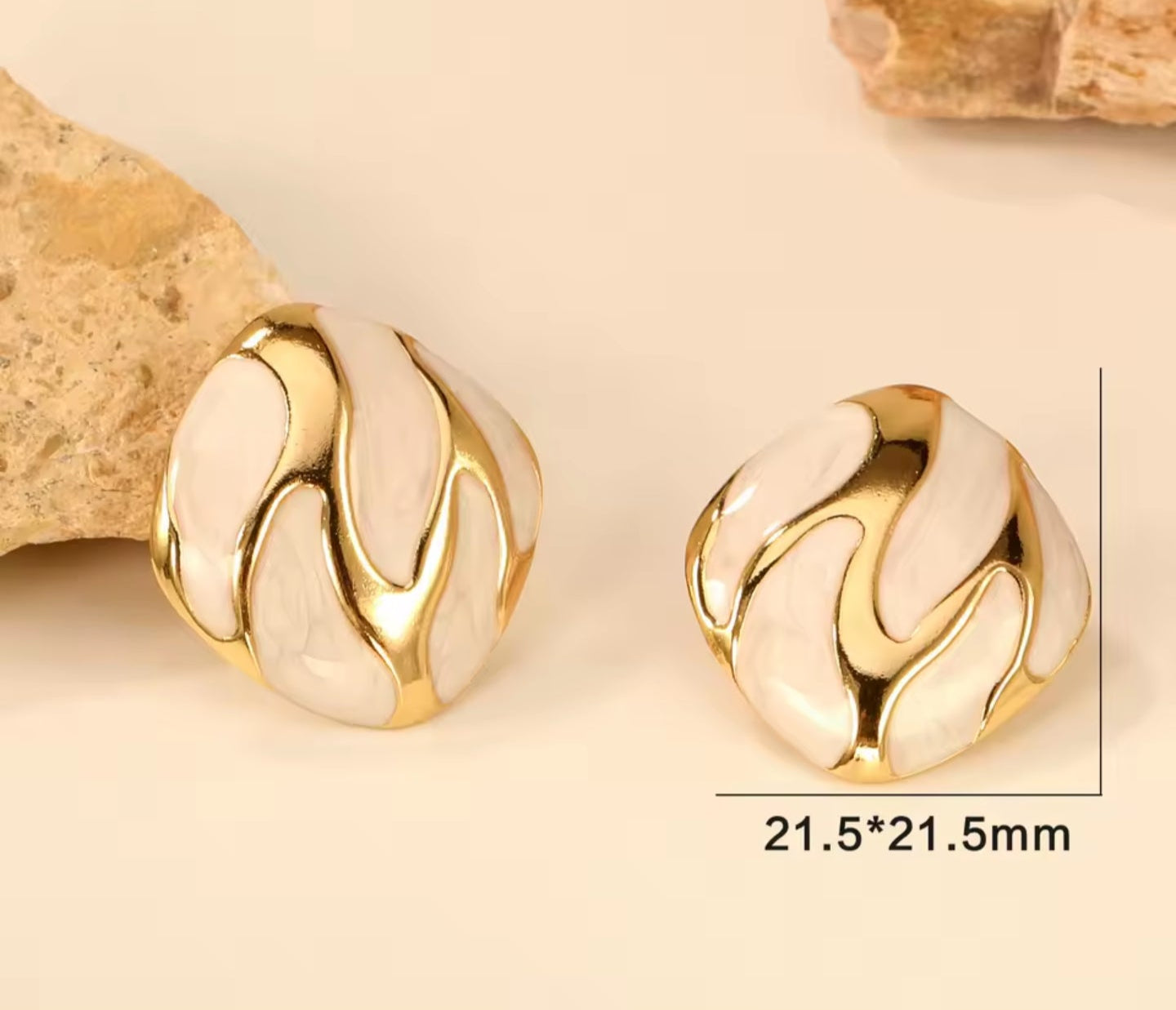 Acrylic Gold Earring