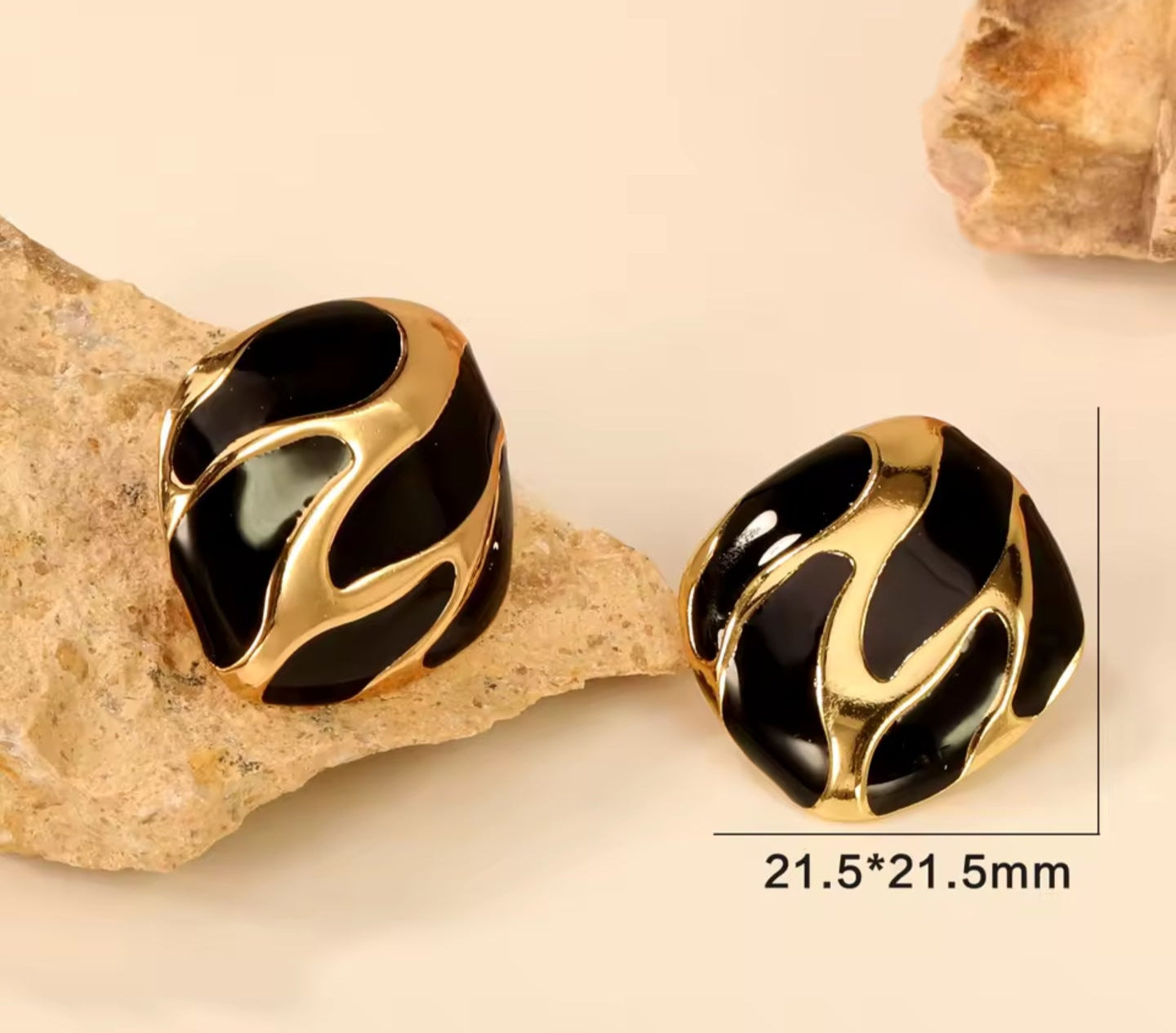 Acrylic Gold Earring