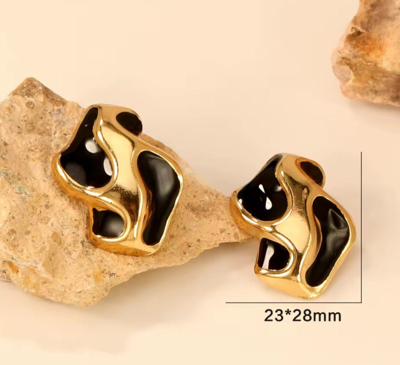 Acrylic Gold Earring