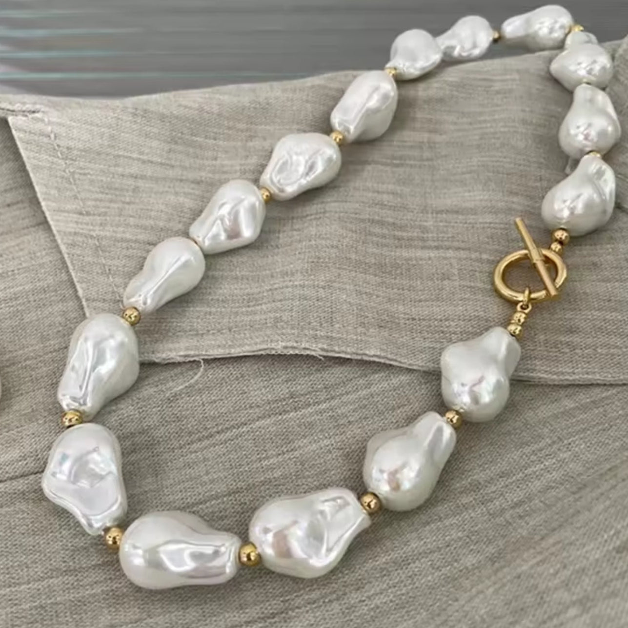 Huge Acrylic Pearl Necklace