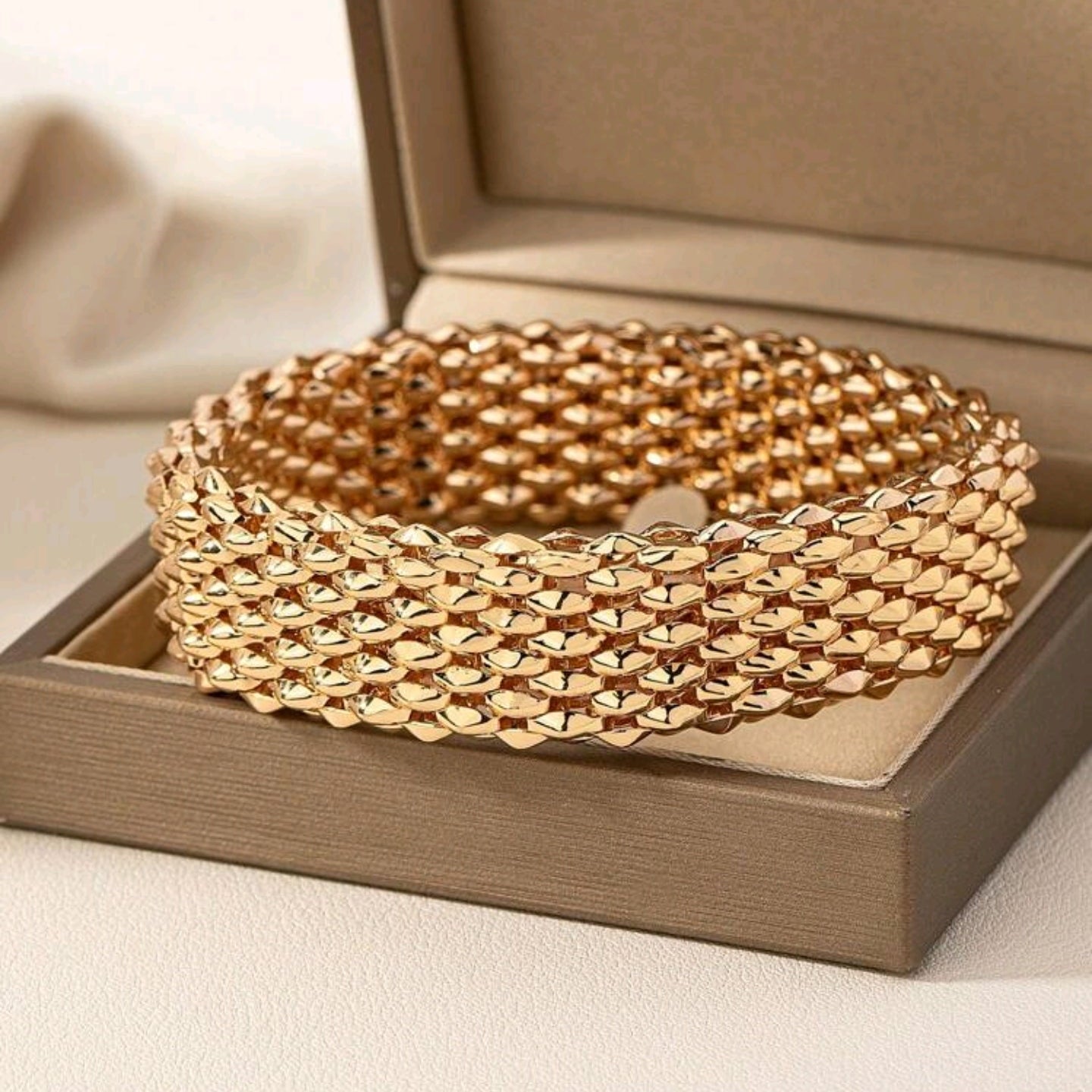 Beaded Gold Bracelet