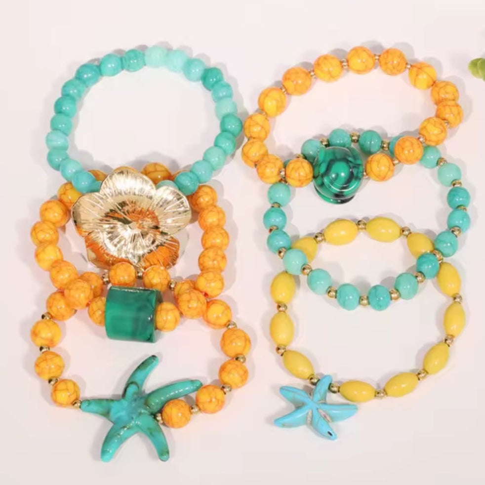 Green Yellow Beach Set