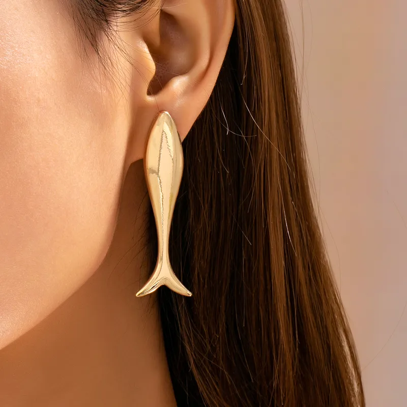 Pez Gold Tin Earring