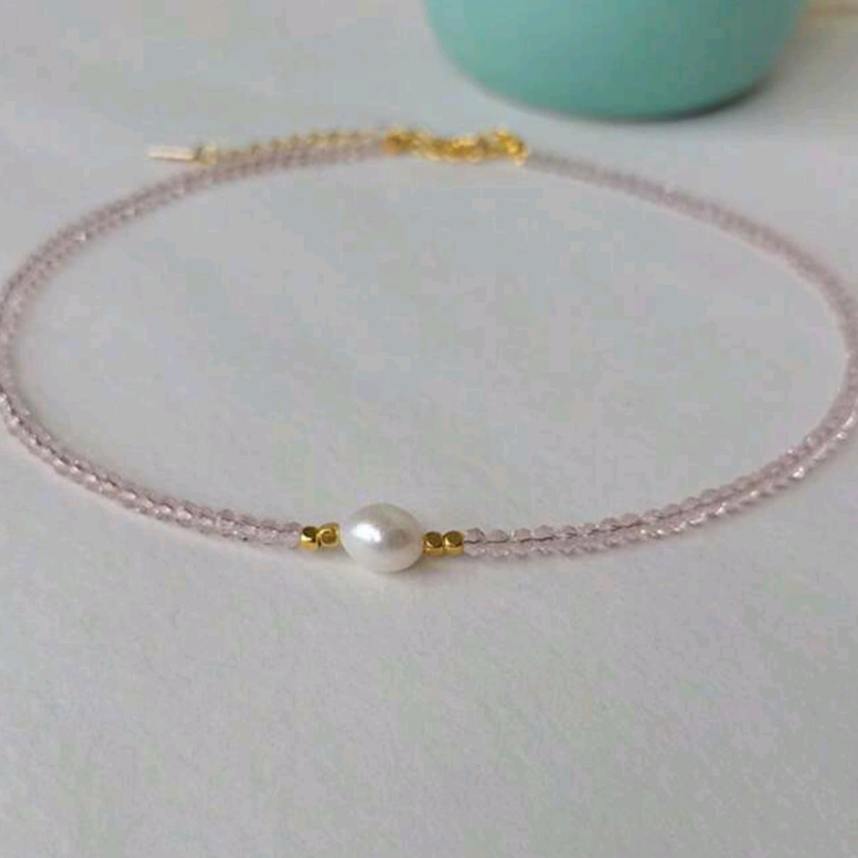 Crystal Pearl Neckalce