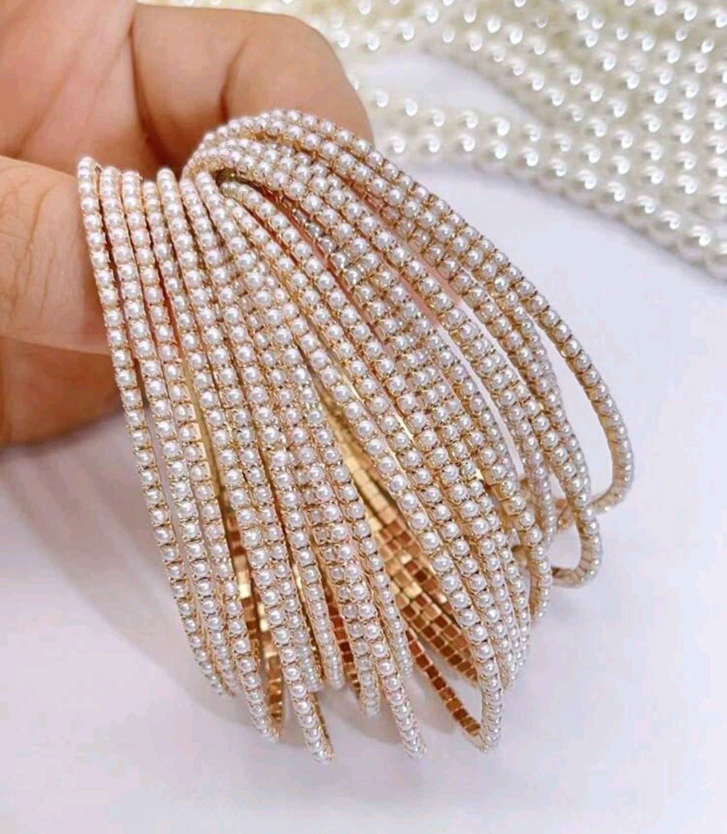 Pearl Gold Elastic Bracelet
