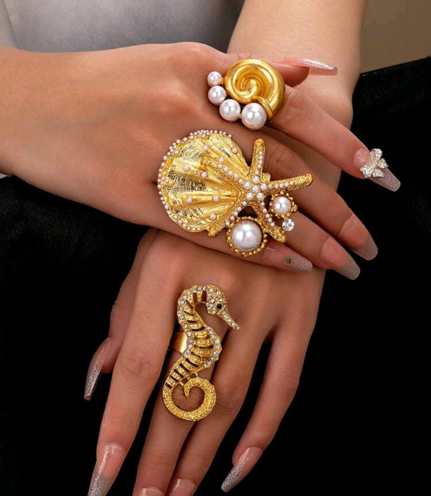 Pearl Beach Rings