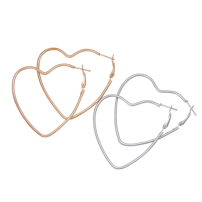 Huge Heart Hoop Earring