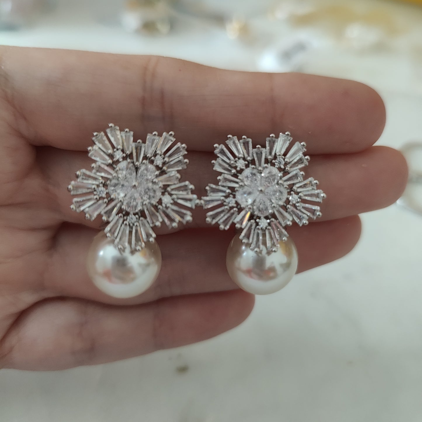 Copo de nieve Pearl Earring