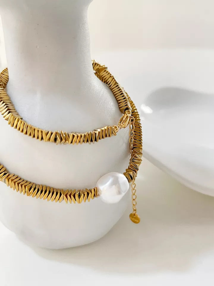 Square Pearl Necklace