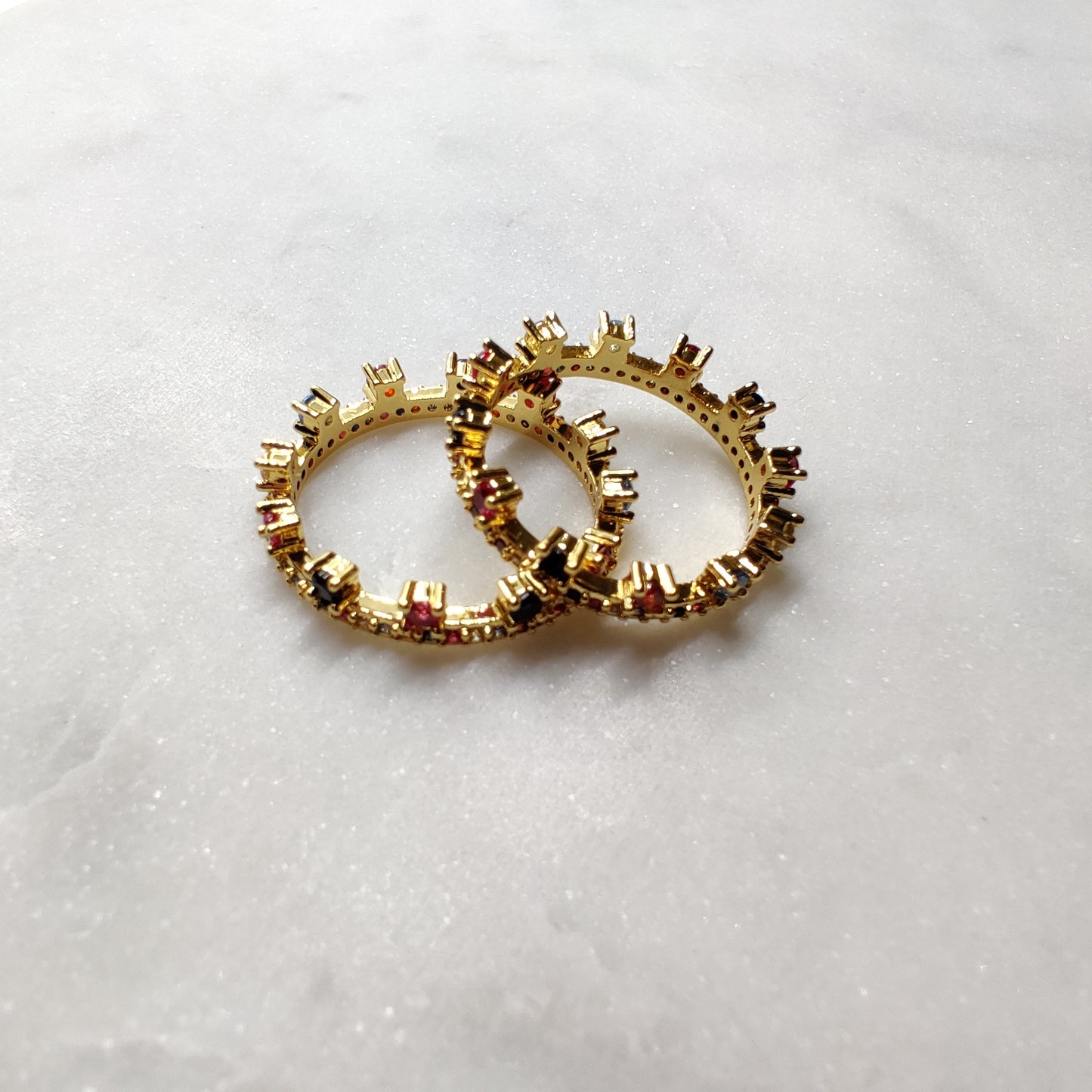 Multicolor Crown Ring