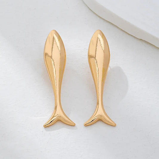 Pez Gold Tin Earring