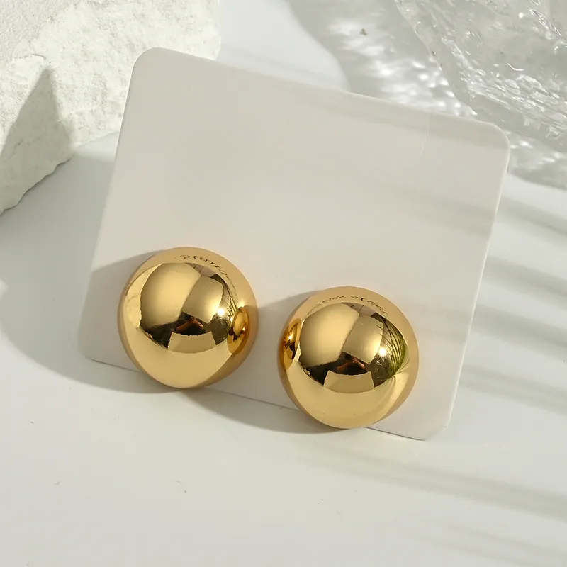 Big Gold Dot Earring