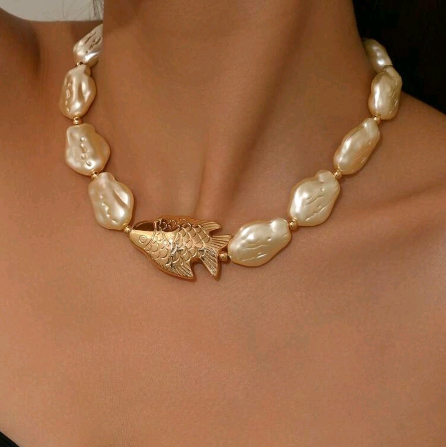 Gold Fish Necklace