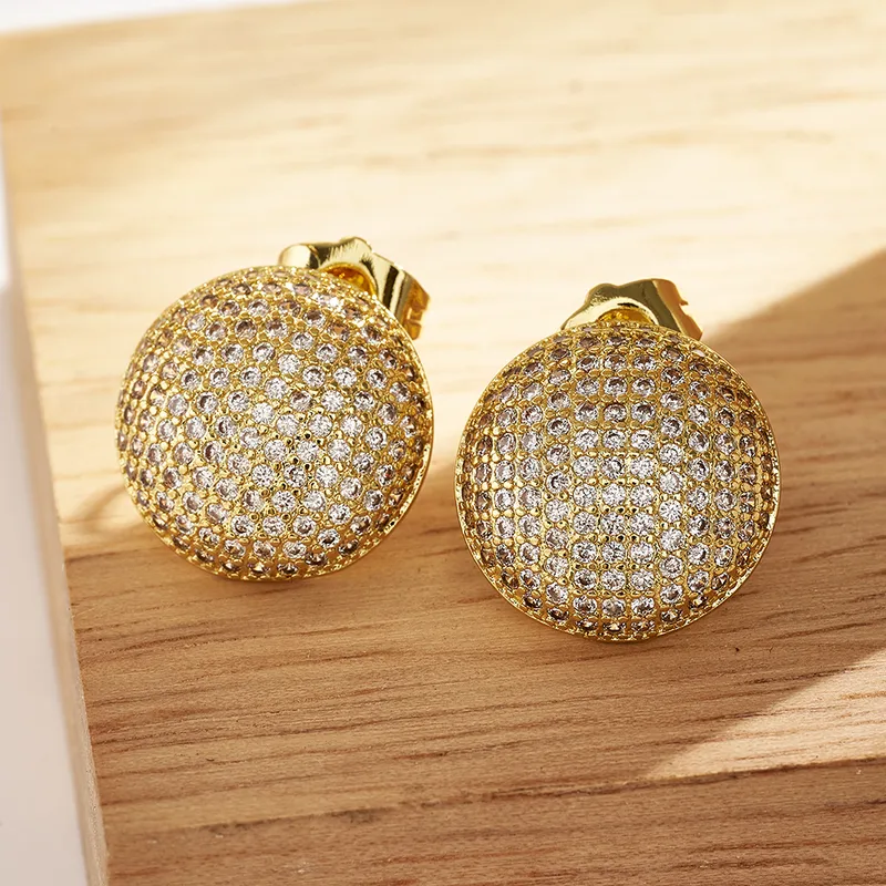 Big Circle Zircon Earring