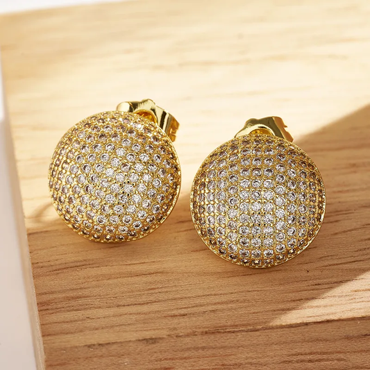 Big Circle Zircon Earring