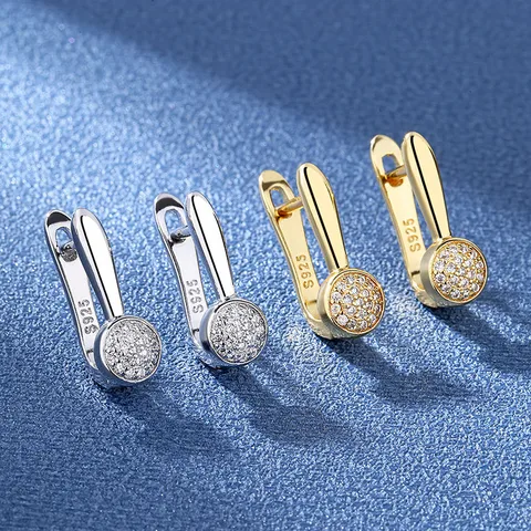 Circle Zircon U Earring