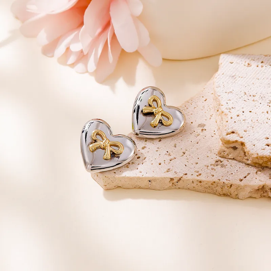 Heart Bow Earring
