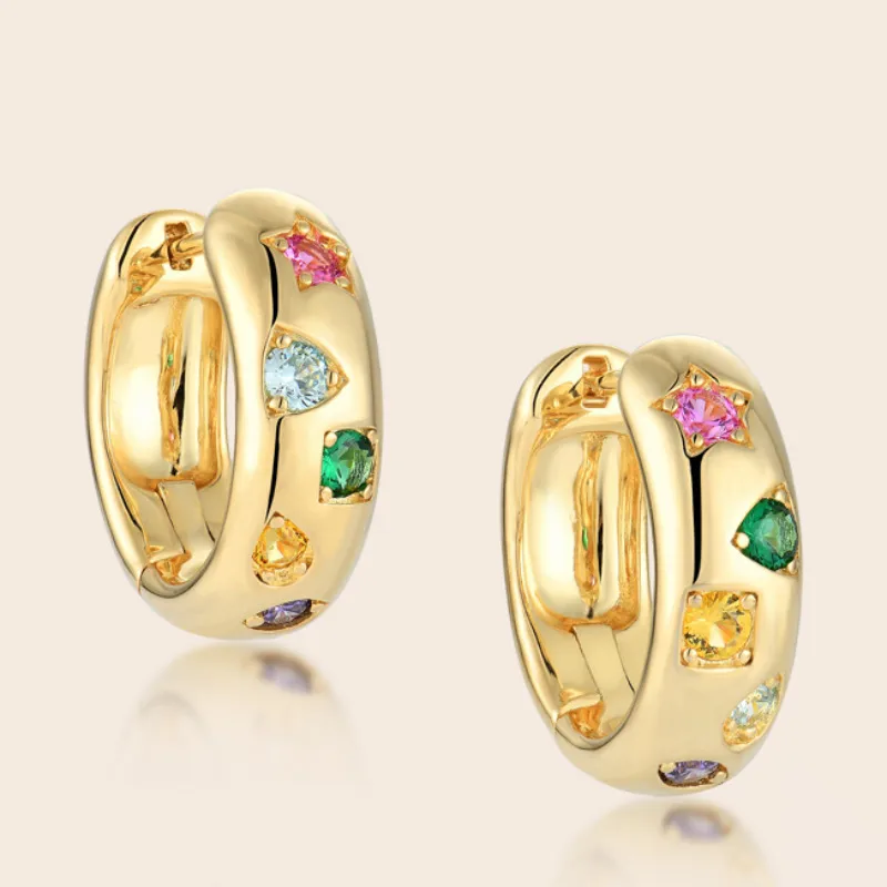 Hoop Star Color Earring