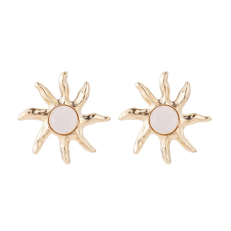 Sun White Earring