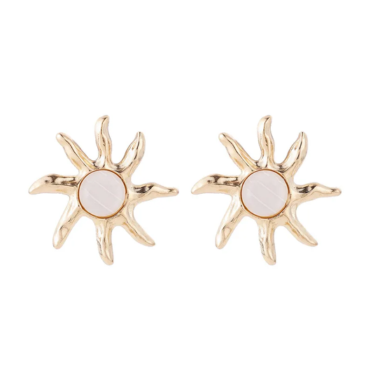Sun White Earring