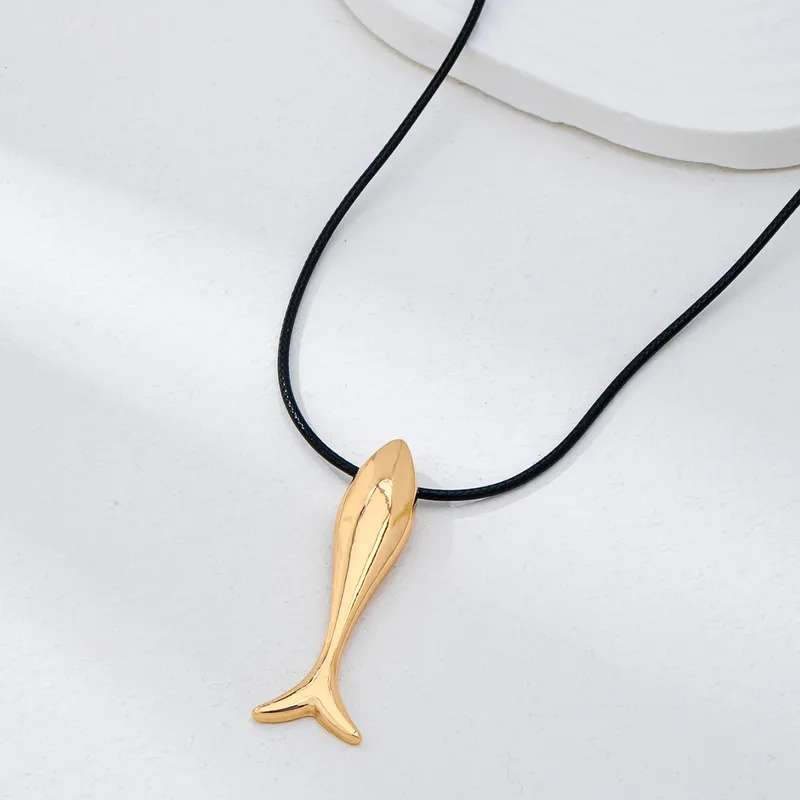 Pez Gold Tin Necklace