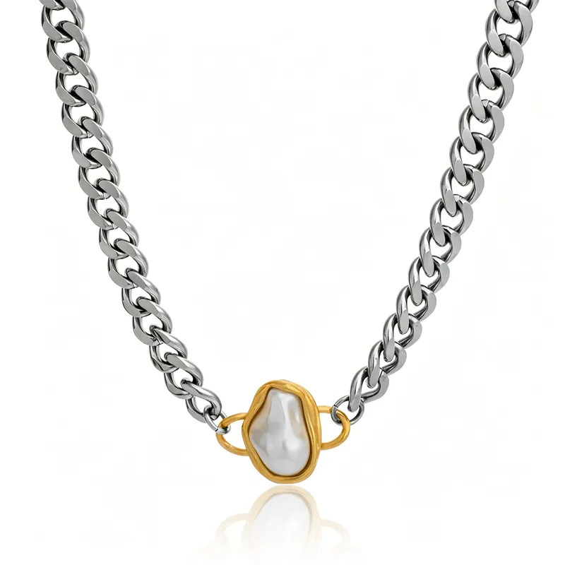 Eslabon Pearl Necklace