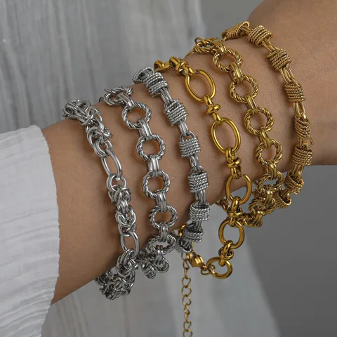 Silver Gold Simple Bracelet