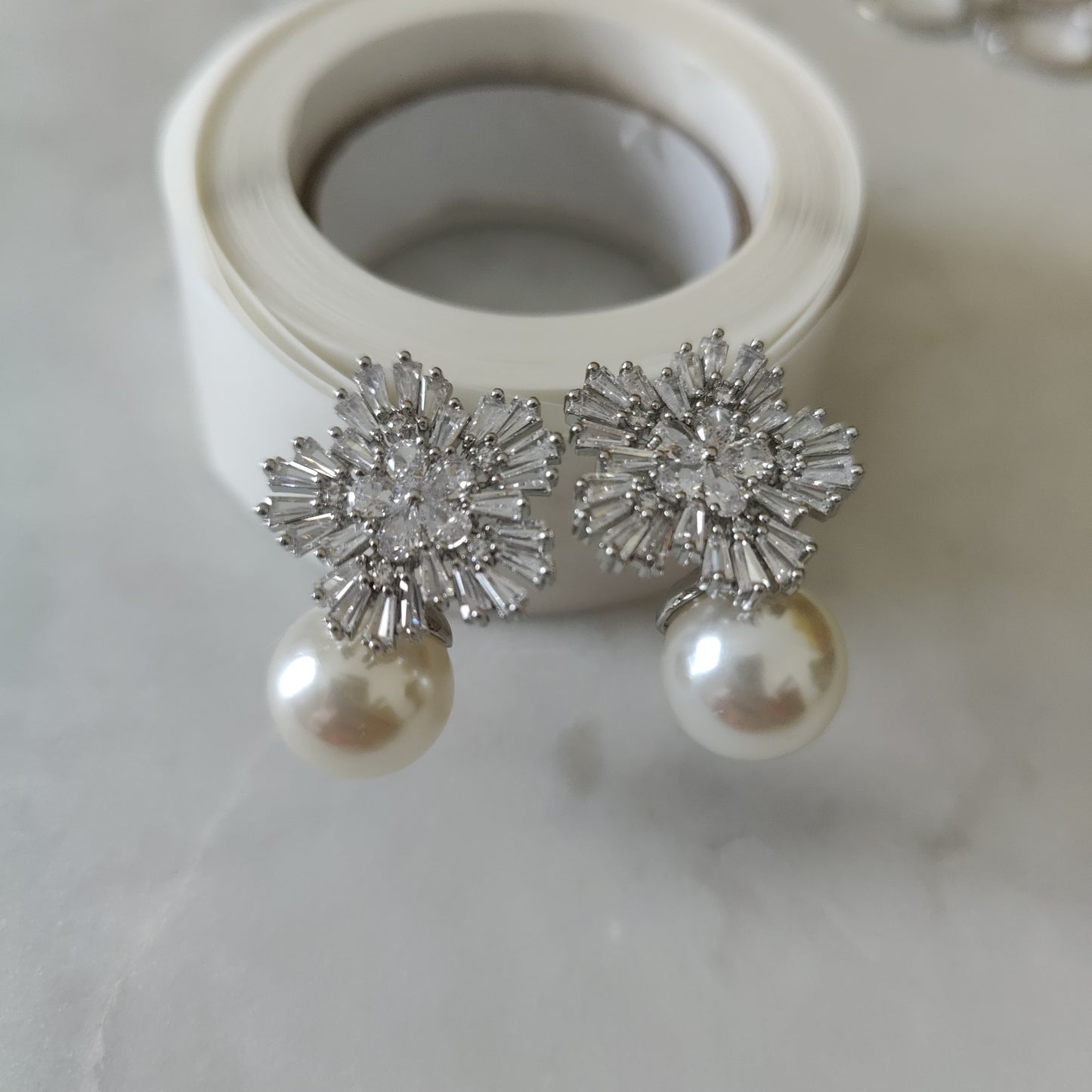 Copo de nieve Pearl Earring
