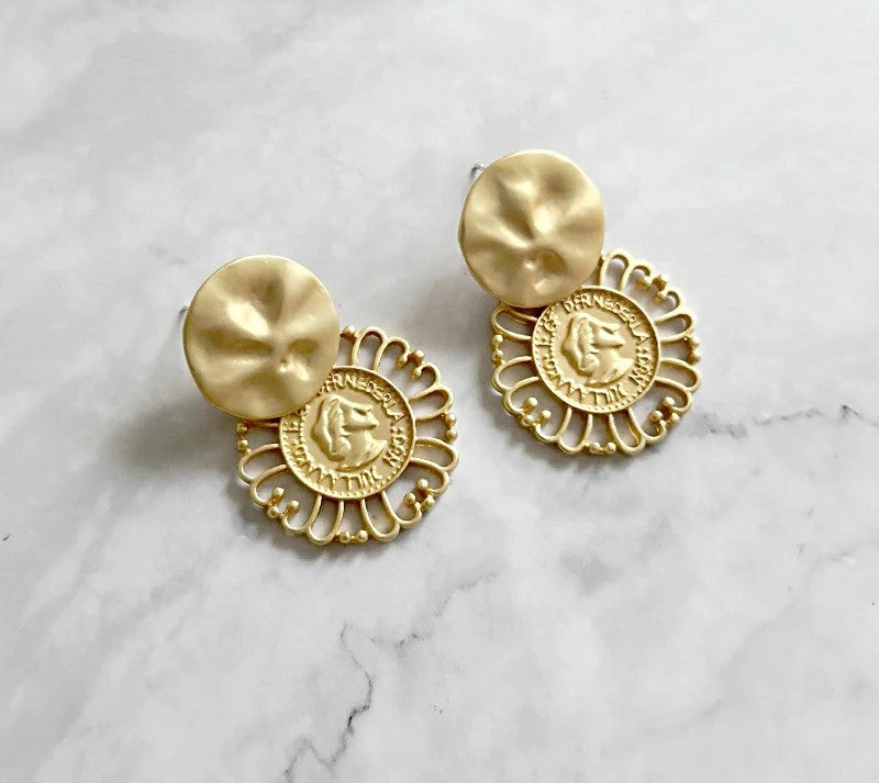 Coin Bohemia Stud Earring