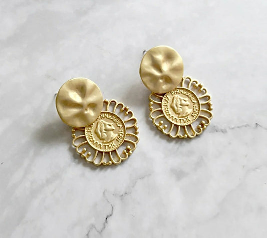 Coin Bohemia Stud Earring